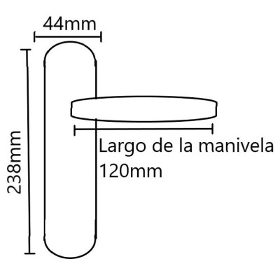 Juego manivela, manilla, maneta, EVA, cuadradillo, puerta, bronce
