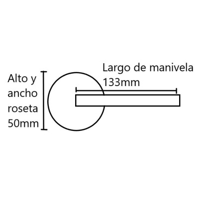 Juego manivelas ALICIA con roseta cuadrada o redonda
