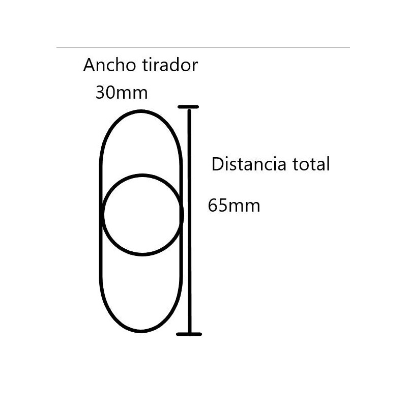 Tirador para puertas de armarios, medidas 118mmx30mm en acabado baño níquel  satinado material aluminio