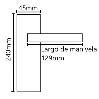 Juego manivela, maneta, manilla, puerta, interior, cuadradillo 8mm, LOTUS