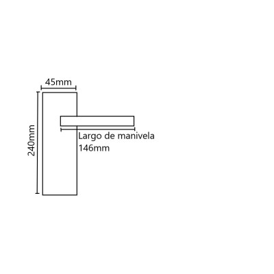 Juego manivela, manilla, maneta, puerta, roseta, cuadradillo