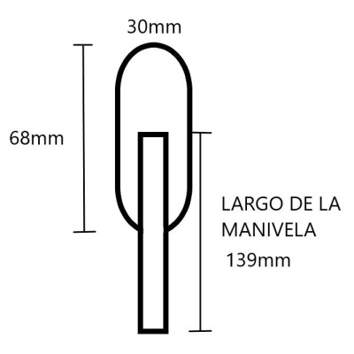 Manivela ventana modelo ARENA acero inox ovalada Manivela ventana modelo ARENA acero inox ovalada