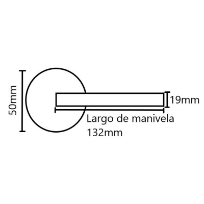 Juego manivela, maneta modelo DUNA acero inoxidable
