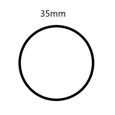 Muletilla de 50 o 35mm níquel satinado roseta redonda