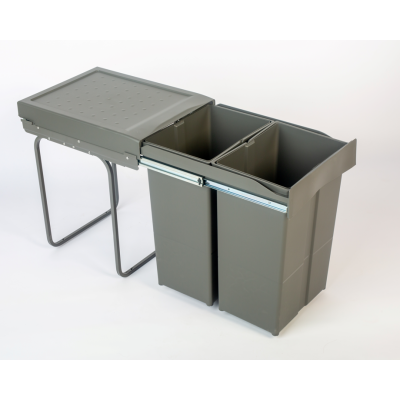 Cubo Basura Reciclaje 15l Gris 109966 — Bricoruiz