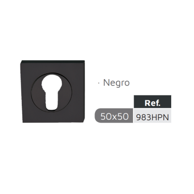 Embellecedor Cerradura -Embellecedor Llave- Bocallave- Roseta Cuadrada 50x50mm- Puertas Madera Interior- Acabado Negro mate Embellecedor Cerradura -Embellecedor Llave- Bocallave- Roseta Cuadrada 50x50mm- Puertas Madera Interior- Acabado Negro mate