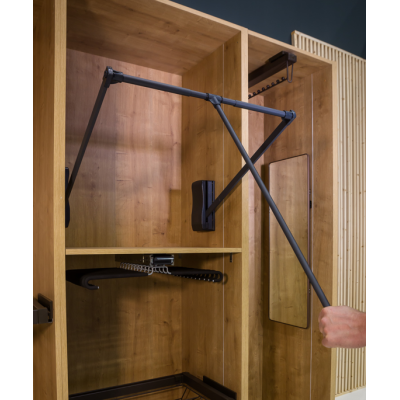 Perchero, abatible, interior, armario, vestidor, ajustable, medidas Perchero, abatible, interior, armario, vestidor, ajustable, medidas