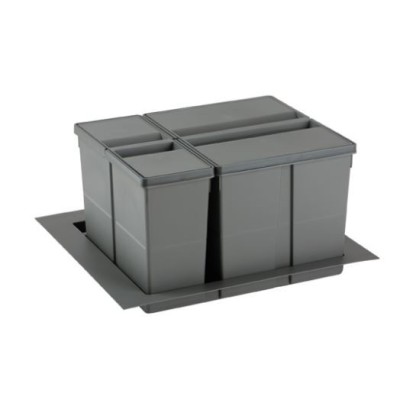 Cubos reciclaje residuos cajón cocina con bandeja 37 litros Cubos reciclaje residuos cajón cocina con bandeja 37 litros