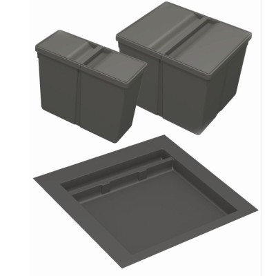 Cubos reciclaje residuos cajón cocina con bandeja 37 litros Cubos reciclaje residuos cajón cocina con bandeja 37 litros
