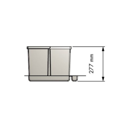 Cubos reciclaje residuos cajón cocina con bandeja 37 litros Cubos reciclaje residuos cajón cocina con bandeja 37 litros