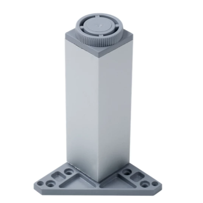 Pack 4 Patas Mueble, Aluminio Cocinas, Base Regulable en 2 mm, Perfil Medida 40x40 Soporte Atornillable, Color Plata Mate Pack 4 Patas Mueble, Aluminio Cocinas, Base Regulable en 2 mm, Perfil Medida 40x40 Soporte Atornillable, Color Plata Mate