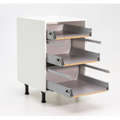 Modulo bajo cocina con 3 cajones incluidos, mueble y cajones montados Modulo bajo cocina con 3 cajones incluidos, mueble y cajones montados