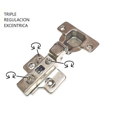 Bisagra acodada mueble armario cocina excéntrica taco base Bisagra acodada mueble armario cocina excéntrica taco base