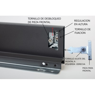 Cajón extracción total, 208mm alto, varios anchos, antracita Cajón extracción total, 208mm alto, varios anchos, antracita