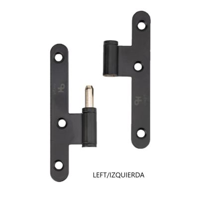 Pernio Puertas de Madera Interior, Material Acero Remates plano medidas de 100 x 57mm Acabado en Color Negro epoxi Pernio Puertas de Madera Interior, Material Acero Remates plano medidas de 100 x 57mm Acabado en Color Negro epoxi