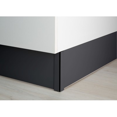 Zócalo de cocina PVC - varias medidas, lamina de color aluminio cepillado, blanco y negro Zócalo de cocina PVC - varias medidas, lamina de color aluminio cepillado, blanco y negro