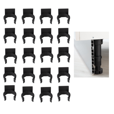 Pack 20 uni pinza para Zócalo de Cocina-Soportes para Zócalos de Cocina-material pvc -fijación de zócalo a pata de cocina Pack 20 uni pinza para Zócalo de Cocina-Soportes para Zócalos de Cocina-material pvc -fijación de zócalo a pata de cocina