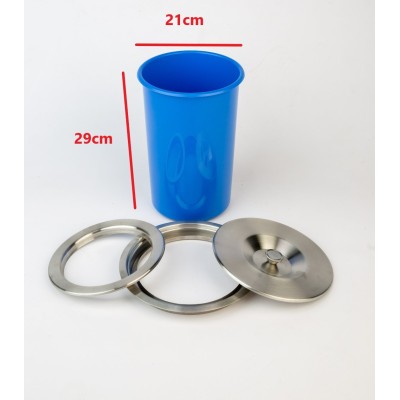 Cubo residuos para encimera de 8 lit tapa acero inox 240mm de diámetro – material PVC – cubo fácil de instalar desmontable Cubo residuos para encimera de 8 lit tapa acero inox 240mm de diámetro – material PVC – cubo fácil de instalar desmontable