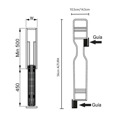 Botellero extracción total con freno para modulo de 15cm Botellero extracción total con freno para modulo de 15cm