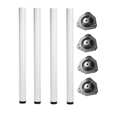 Pack 4 patas de mesa largas COLOR BLANCO, redondas base inferior regulable 3 cm , varias medidas de altura, diametro de 60mm Pack 4 patas de mesa largas COLOR BLANCO, redondas base inferior regulable 3 cm , varias medidas de altura, diametro de 60mm