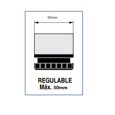 Pack 4 patas de mesa largas COLOR BLANCO, redondas base inferior regulable 3 cm , varias medidas de altura, diametro de 60mm Pack 4 patas de mesa largas COLOR BLANCO, redondas base inferior regulable 3 cm , varias medidas de altura, diametro de 60mm