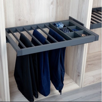 ORGANIZADOR PANTALONERO extraíble, para organizar tus joyas, corbatas y complementos, color antracita, extracción total ORGANIZADOR PANTALONERO extraíble, para organizar tus joyas, corbatas y complementos, color antracita, extracción total