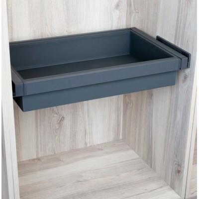 ORGANIZADOR ARMARIO EXTRAIBLE, Cesto organizador para bolsos y complementos, color antracita, extracción total. ORGANIZADOR ARMARIO EXTRAIBLE, Cesto organizador para bolsos y complementos, color antracita, extracción total.