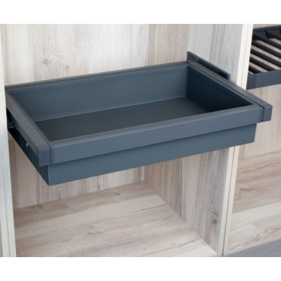 ORGANIZADOR ARMARIO EXTRAIBLE, Cesto organizador para bolsos y complementos, color antracita, extracción total. ORGANIZADOR ARMARIO EXTRAIBLE, Cesto organizador para bolsos y complementos, color antracita, extracción total.