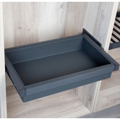 ORGANIZADOR ARMARIO EXTRAIBLE, Cesto organizador para bolsos y complementos, color antracita, extracción total. ORGANIZADOR ARMARIO EXTRAIBLE, Cesto organizador para bolsos y complementos, color antracita, extracción total.