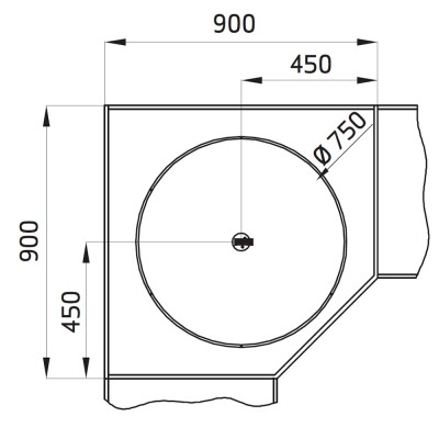 Cesto giratorio 270º, 180º o 360º, mueble cocina 90cm