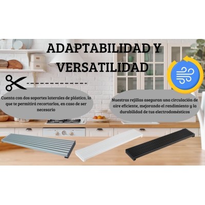 Rejilla ventilación horno cocina 60cm 8 lamas varillas respiración