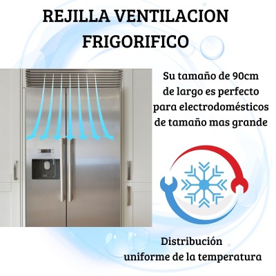 Rejilla ventilación horno cocina 60cm 8 lamas varillas respiración