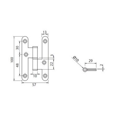 BISAGRAS PUERTAS MADERA ACERO - PERNIO PARA PUERTAS INTERIOR - PACK 6 UNIDADES - CANTOS REDONDO - MEDIDAS 100X57MM