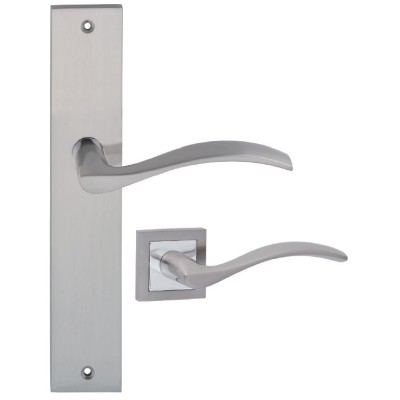 Juego manivela con o sin placa maneta puerta acabado bicolor