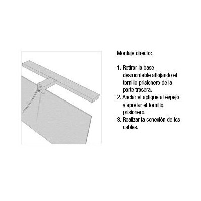 Foco led para espejo de baño 300mm en 4k o 6k ABS Foco led para espejo de baño 300mm en 4k o 6k ABS