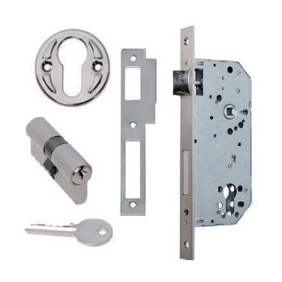 Kit picaporte uñero y cazoletas para puerta corredera Kit picaporte uñero y cazoletas para puerta corredera