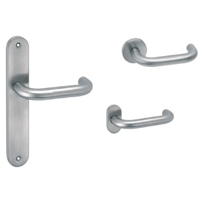 Juego manivela acero inoxidable con placa o roseta