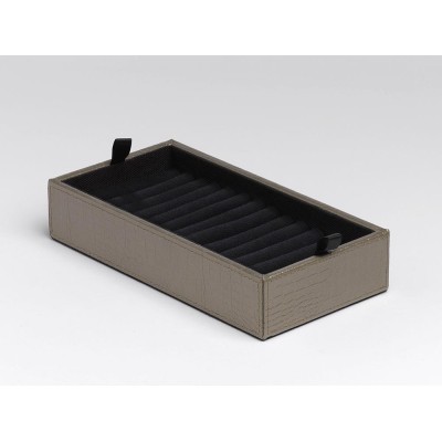 Caja joyero cuero sintético con organizador de joyas Caja joyero cuero sintético con organizador de joyas