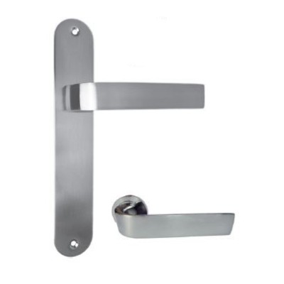 Juego manivela con o sin placa puerta níquel satinado.