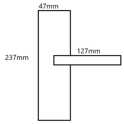 Manivela puerta KIEV para cuadradillo 8mm con o sin placa ZAMAK Manivela puerta KIEV para cuadradillo 8mm con o sin placa ZAMAK