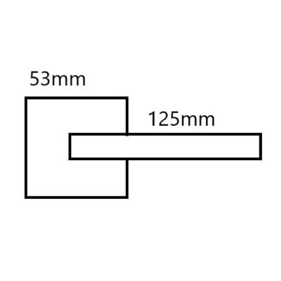 Manivela maneta puerta MONACO cuadradillo 8mm con o sin placa ZAMAK