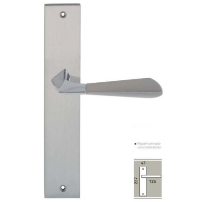 Juego de manivela para puerta con placa Juego de manivela para puerta con placa