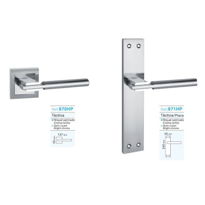 Juego manivela, manilla, manija, puerta, interior, cuadradillo 8mm