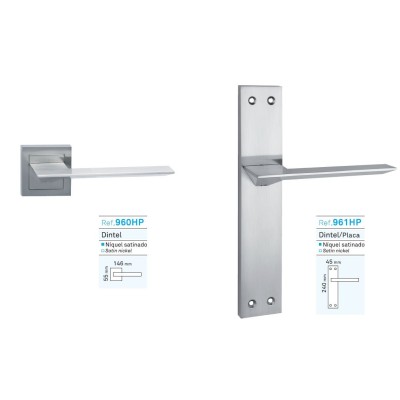 Juego manivela, manilla, maneta, puerta, roseta, cuadradillo