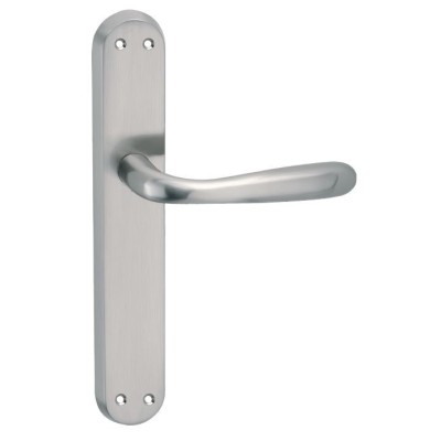 Juego manivela, manilla para puerta níquel satinado plata cuadradillo Juego manivela, manilla para puerta níquel satinado plata cuadradillo